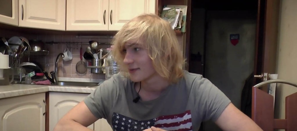 Pasha Romanov visits a friend before leaving Russia for Canada, in a scene from the Russian documentary Children 404. (Romanov now calls himself Justin, in honour of Justin Bieber.)