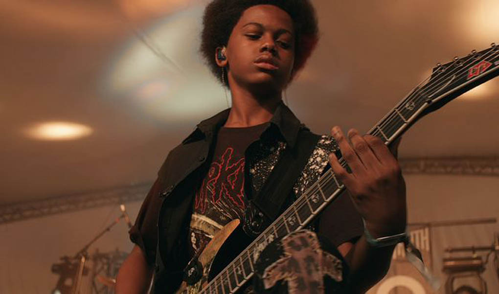Malcolm Brickhouse of the heavy metal band Unlocking The Truth, in a scene from the documentary film Breaking a Monster. It's one of several films about music being shown at RIDM, MOntreal's documentary film festival.