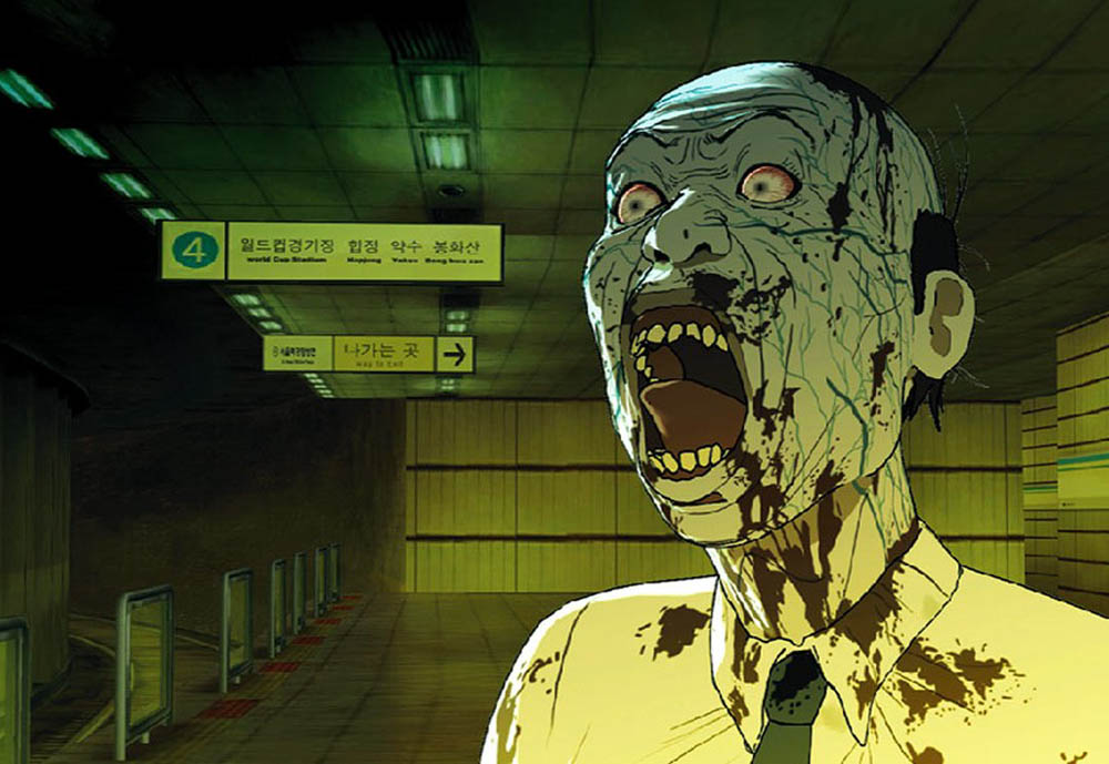 Arriving soon on a track near you - zombies! An image from the Korean animated film Seoul Station, written and directed by Yeon Sang-ho. The film is being presented at the Fantasia International Film Festival in Montreal.