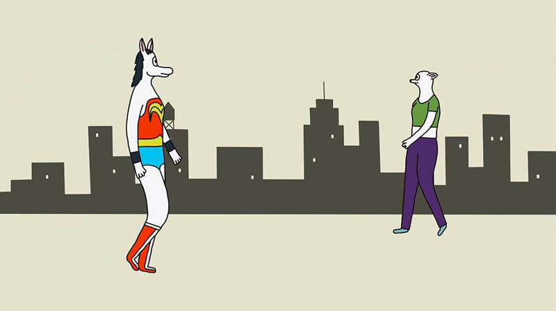 A frame from Diane Obamsawin's film I Like Girls. Mathilde, right, says that her first girlfriend was "half horse, half Wonder Woman."