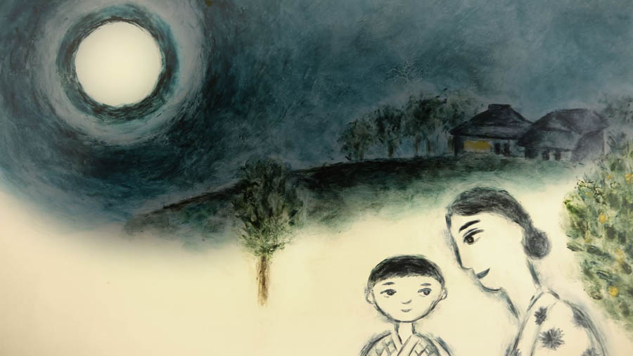 Bunroku and his mother, from the Japanese animated film Fox Fears.